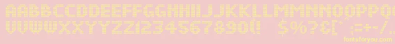 fuente DsDotsMedium – Fuentes Amarillas Sobre Fondo Rosa