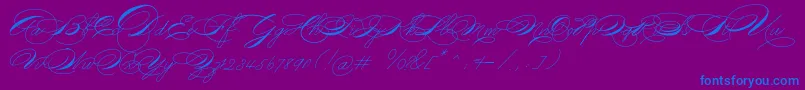 Police Michael16017 – polices bleues sur fond violet