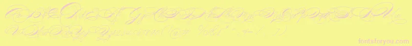 Michael16017 Font – Pink Fonts on Yellow Background