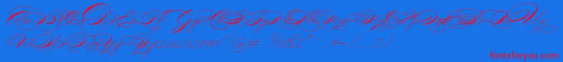 Police Michael16017 – polices rouges sur fond bleu
