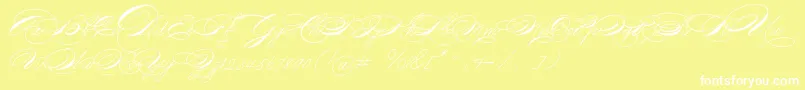 Michael16017 Font – White Fonts on Yellow Background