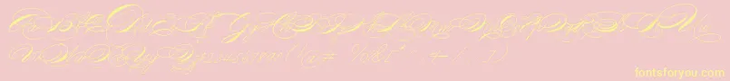 Michael16017-Schriftart – Gelbe Schriften auf rosa Hintergrund
