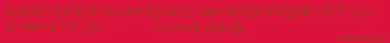 Assassin$ Font – Brown Fonts on Red Background