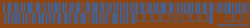 V100004-Schriftart – Blaue Schriften auf braunem Hintergrund