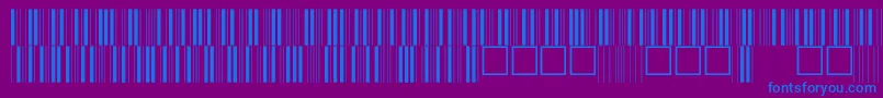 V100004 Font – Blue Fonts on Purple Background