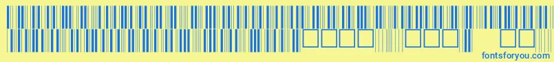 V100004 Font – Blue Fonts on Yellow Background