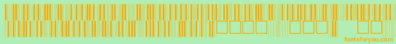 V100004 Font – Orange Fonts on Green Background