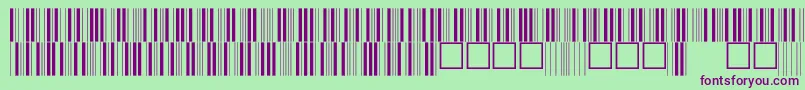 V100004 Font – Purple Fonts on Green Background