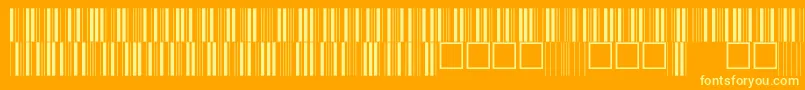 V100004-Schriftart – Gelbe Schriften auf orangefarbenem Hintergrund