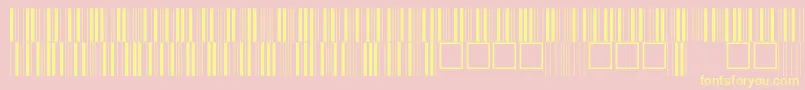 Police V100004 – polices jaunes sur fond rose