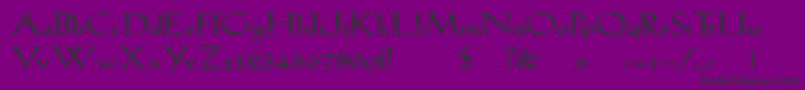 Lilhvywd-Schriftart – Schwarze Schriften auf violettem Hintergrund