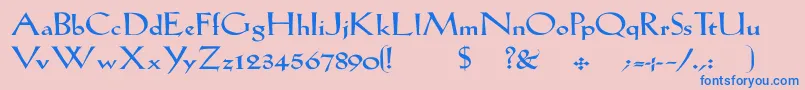 Lilhvywd Font – Blue Fonts on Pink Background