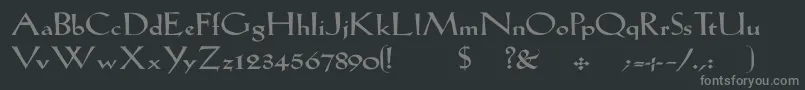 Lilhvywd Font – Gray Fonts on Black Background