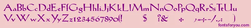 Lilhvywd Font – Purple Fonts on Pink Background