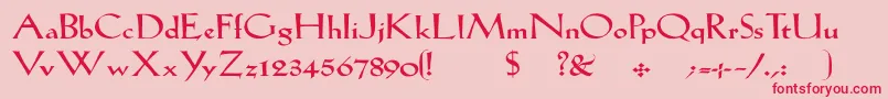 Lilhvywd Font – Red Fonts on Pink Background