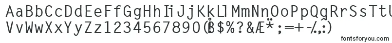 Latin7onessk-fontti – kirjoituskonemaiset fontit
