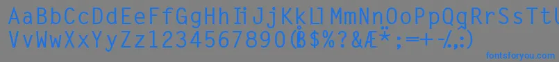 Latin7onessk Font – Blue Fonts on Gray Background