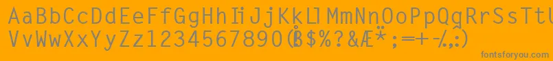 Latin7onessk Font – Gray Fonts on Orange Background
