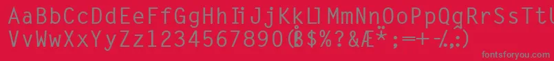 Latin7onessk Font – Gray Fonts on Red Background