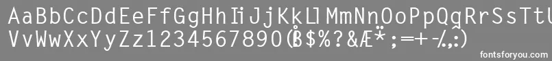 フォントLatin7onessk – 灰色の背景に白い文字