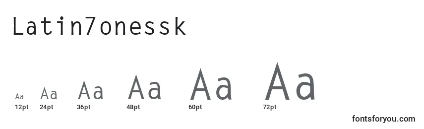 Размеры шрифта Latin7onessk