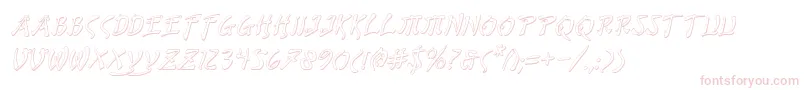 フォントBushidoShadowItalic – 白い背景にピンクのフォント