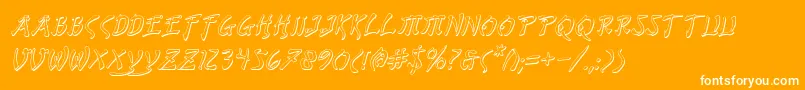 BushidoShadowItalic Font – White Fonts on Orange Background