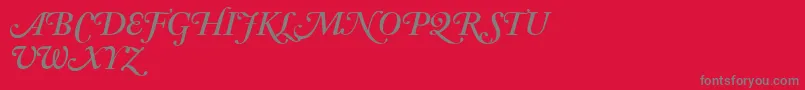 AdobeCaslonSemiboldItalicSwash Font – Gray Fonts on Red Background
