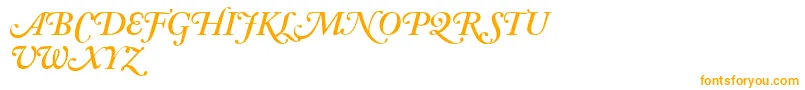 AdobeCaslonSemiboldItalicSwash Font – Orange Fonts on White Background