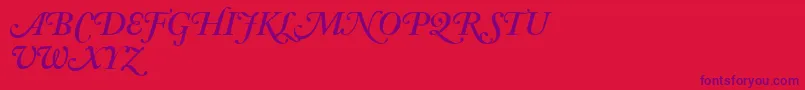 fuente AdobeCaslonSemiboldItalicSwash – Fuentes Moradas Sobre Fondo Rojo