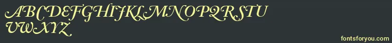 Шрифт AdobeCaslonSemiboldItalicSwash – жёлтые шрифты на чёрном фоне