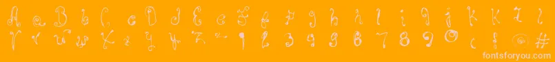 Erika Font – Pink Fonts on Orange Background