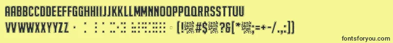 TheBeginningOfMemory Font – Black Fonts on Yellow Background