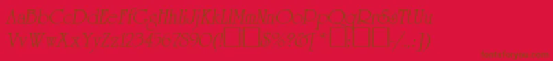 Шрифт UniversityOblique – коричневые шрифты на красном фоне