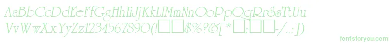 UniversityOblique Font – Green Fonts on White Background