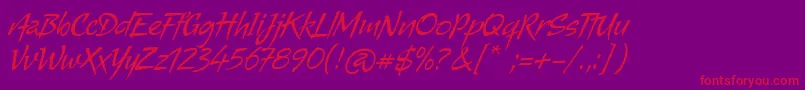 Alma Font – Red Fonts on Purple Background