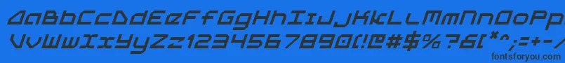 フォント5thagenti – 黒い文字の青い背景