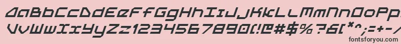 フォント5thagenti – ピンクの背景に黒い文字