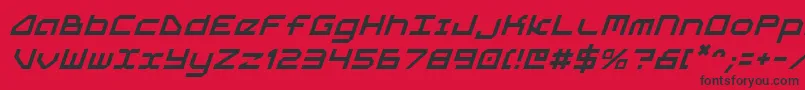 5thagenti Font – Black Fonts on Red Background