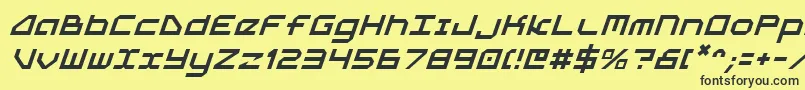Шрифт 5thagenti – чёрные шрифты на жёлтом фоне