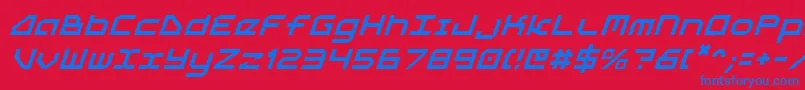 フォント5thagenti – 赤い背景に青い文字