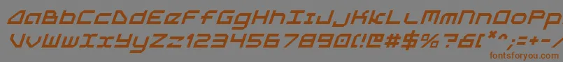 Шрифт 5thagenti – коричневые шрифты на сером фоне