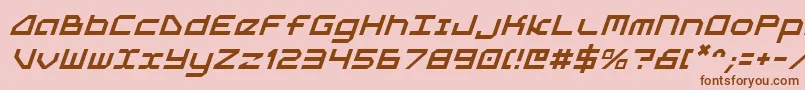 5thagenti-Schriftart – Braune Schriften auf rosa Hintergrund