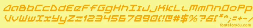 5thagenti Font – Orange Fonts on Yellow Background
