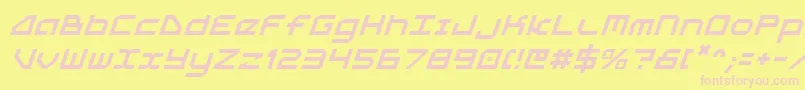 フォント5thagenti – ピンクのフォント、黄色の背景