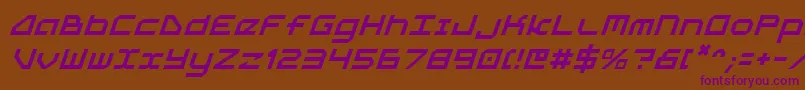 Шрифт 5thagenti – фиолетовые шрифты на коричневом фоне