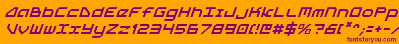 Шрифт 5thagenti – фиолетовые шрифты на оранжевом фоне