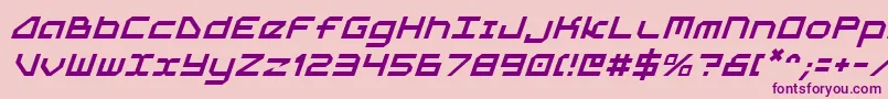フォント5thagenti – ピンクの背景に紫のフォント