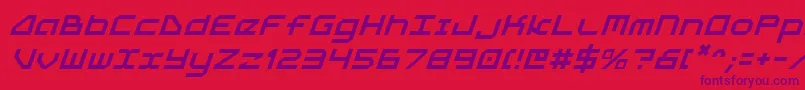 フォント5thagenti – 赤い背景に紫のフォント