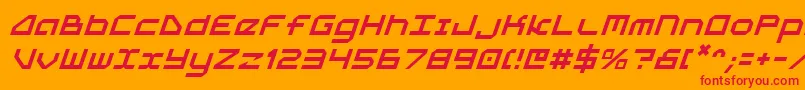 フォント5thagenti – オレンジの背景に赤い文字